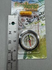 Explorer Base Plate Compass Rotating Bezel Lanyard Metric Built-in Magnifier
