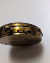 2″ Antique Brass Pocket Compass With Locking Made in France