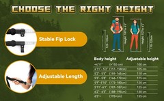 Single Collapsible Trekking Pole – Lightweight Aluminum Hiking Stick for Men,
