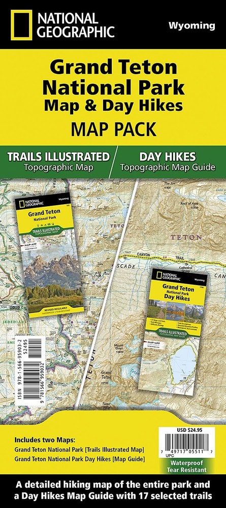 Grand Teton Day Hikes and National Park Map [Map Pack Bundle] (National…