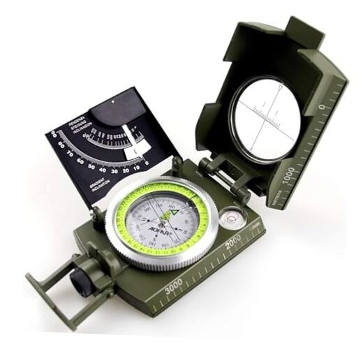 AF-4074 Military Compass for Hiking,Lensatic Sighting Camouflage