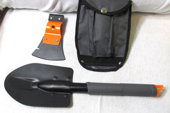 Protocol Tactical Shovel Entrenchment Tool & Axe w/ Sheath Backpacking Camping