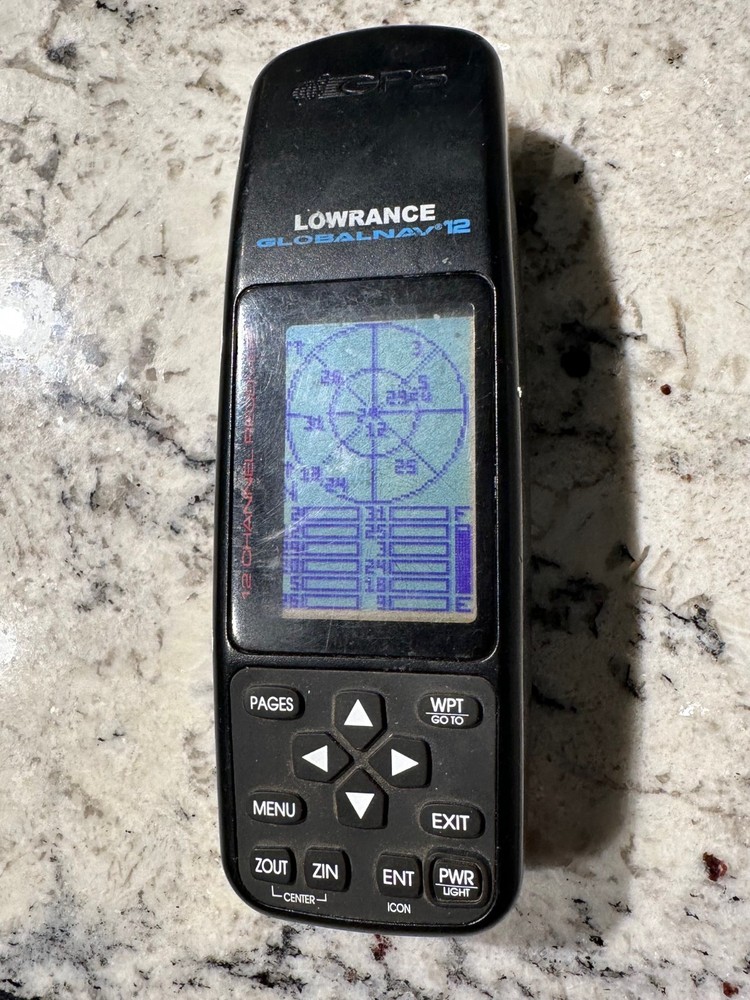 LOWRANCE GlobalNav 12 Channel Handheld GPS Receiver Tested Working w/Holster