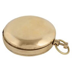 Handmade Brass 2″ Push Button Magnetic Pocket Compass for Camping & Travel