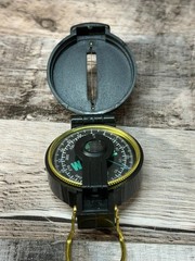 Vintage Engineer Lensatic Compass Japan Military Style w/ Brass Loop