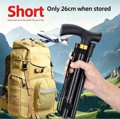 Cane Walking Stick Adjustable Collapsible Travel Hiking Folding Walking Aluminum