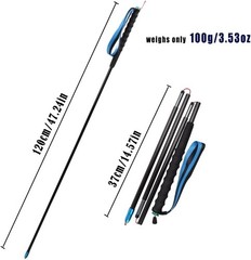 Ultralight Carbon Fiber Trekking Poles 2-Pack, Fixed Length, Quick Lock