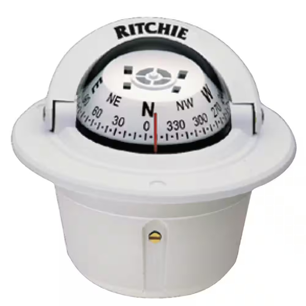 Explorer Flush Mt. Compass, White