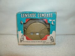 Vintage Lensatic Compass– Japan– Liquid Filled–Model 23213– Original Box