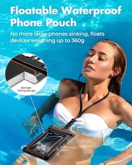 UNBREAKcable Floating Waterproof Phone Pouch 2 Pack, IPX8 Waterproof 7.0 inch