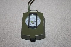 Military Lensatic Prismatic Compass with Pouch Hiking Scout Army Geology Camping