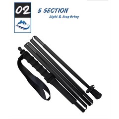 Ultralight Trekking Poles UD Carbon Fiber Foldable Durable 1 Pack