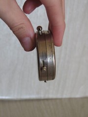 VTG German Made Field Pocket Compass WWII Era?? Silver Tone Metal READ