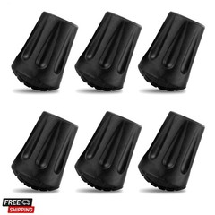 6 Pcs Hiking Pole Tips Hiking Accessories – Cane Rubber Tips Replacement Hiki…