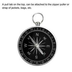 2 in 1 Set Pocket Compass Survival Sports Navigation Compass White Black