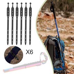 6x Pole Silicone Strap Adjustable Holes Elastic Versatile Portable Cord