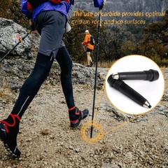 Trekking Poles Tips Universal Carbide 12mm*0.5″ / 78mm*3.1″,