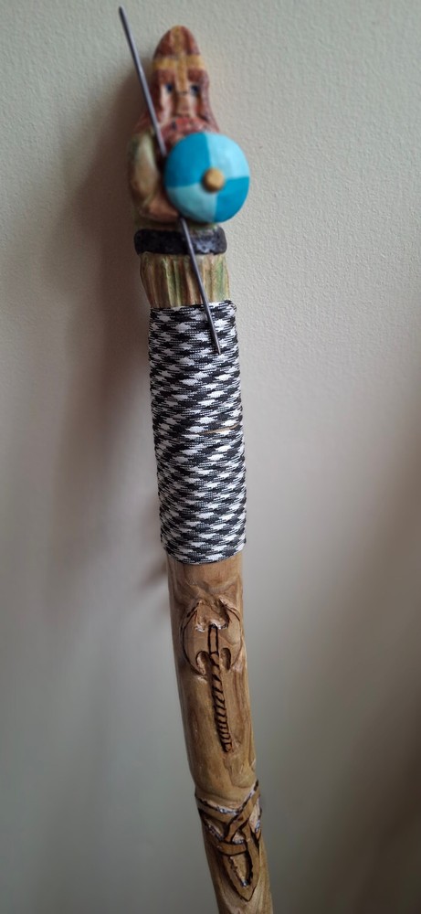 Hand made Viking one of a kind walking, hiking stick