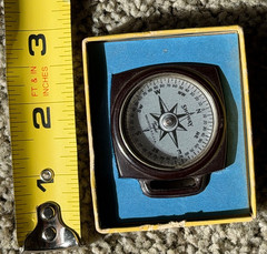 Vintage Taylor Showay Compass Model 2906 Handheld Pocket or Chain Hiking Walking