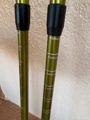 DD Aluminum Adjustable Trekking Hiking Poles (2x) Olive Green