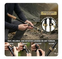 Carbon Fiber Trekking Poles – Ultralight 3K Hiking Poles, Collapsible & Black