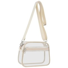 Clear Bag for Stadium Events Clear Sports Fan Handbags Purses Medium Creamy
