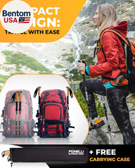 Trekking Poles – Lightweight Collapsible Aircraft Grade Aluminum Hiking Poles wi