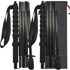 Carbon Fiber Trekking Poles 5 Section Foldable Pair