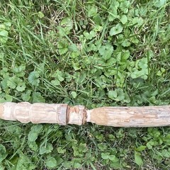 Hand-Carved Wooden Walking Stick Cane w/ Animal Head Handle, Brown, Unisex