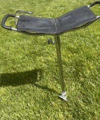 Vtg Shooting Stick Walking Folding Fishing Seat Hunting Chair Made In Pakistan