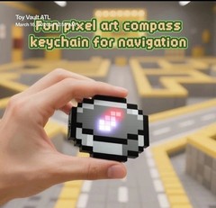 🧭⛏️ Minecraft Rechargeable Digital Compass w/ Charging Cable LED Gamer
