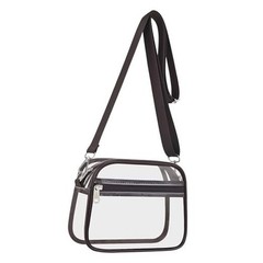 Clear Bag for Stadium Events Clear Sports Fan Handbags Purses Medium Chocolate