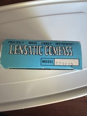 Black Engineer Pocket Lensatic Compass In A Box , Made In Japan