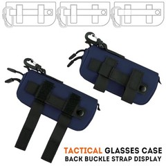 Extra Large Tactical Molle Sunglasses Case Anti-Shock Semi-hard Navy Blue