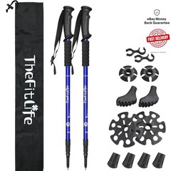 Compact Ultralight Trekking Poles for Hiking – 51.2 In, Anti-Shock & Collapsible