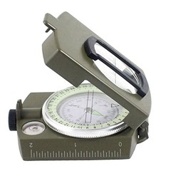 CAMTOA Professional Multifunction Military Army Metal Sighting Compass Green