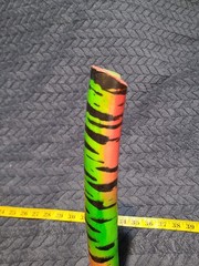45″ Hand Crafted Wood Walking Stick/Staff(SONIC PINK NIGHT DESIGN/GLOW IN DARK