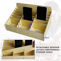 Grid Cell Phone Organizes Storage Box for Office School Classroom 24