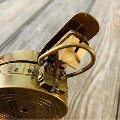 Vintage Brass Compass, Handmade Maritime Pocket Instrument Military Compass 3″