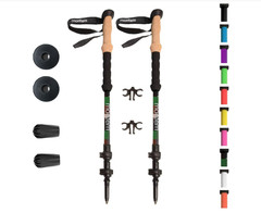Ultra Strong Trekking, Walking, and Hiking Poles -One Pair (2 Poles)-Collapsible