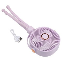 Stroller Fan Portable 8000mAh Battery 4 Speed Settings 360 Degree Rotating Head
