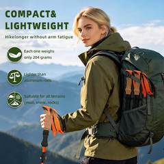 3K Carbon Fiber Collapsible Hiking Poles