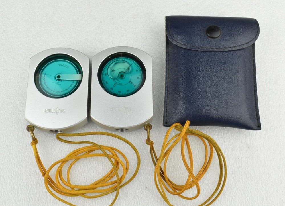 Vintage Suunto KB-14/360 Compass and PM-5/360 PC Clinometer Aluminum FINLAND