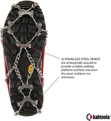Kahtoola MICROspikes -snow, ice, trail hiking crampons – RED, SMALL