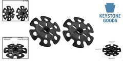 2Pcs Black Trekking Pole Snow Baskets for Aluminum Hiking Sticks