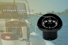 Ritchie Navigator Flush Mount Compass 4.5″Power Damp Flat Card Dial Black FN-201