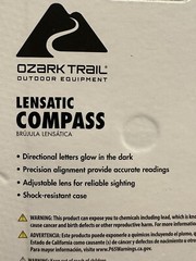 Ozark Trail Lensatic Compass, Black, Model 5093-NEW SEALED!!!!!!