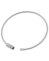 Pawfly 10 Inch Wire Keychain Cable Large Stainless Steel Key 10 inch, Silver