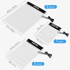 -Pack Clear Waterproof Dry Bag Pouch, Water Tight Cases Dry Bags 5 Black