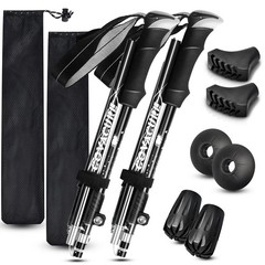 Collapsible Trekking Poles – Lightweight Aluminum Hiking Sticks, Telescopic & Fo